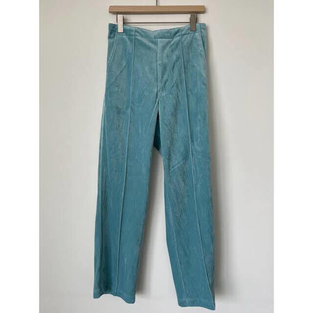AURALEE COTTON VELOUR PANTS LIGHT BLUE size 4